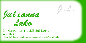 julianna lako business card