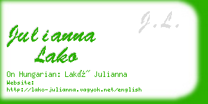 julianna lako business card